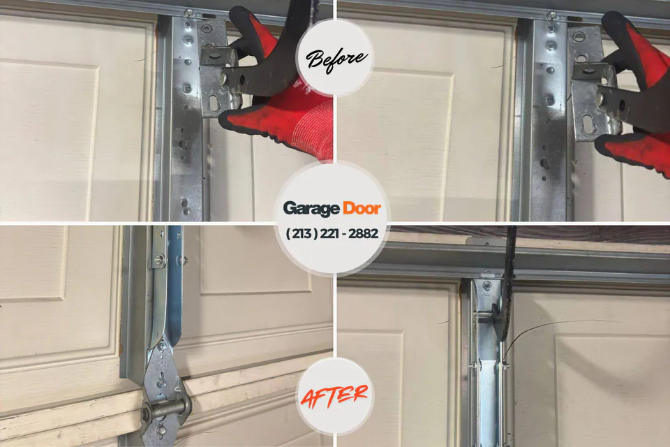 Before and after: garage door repair Zeeland, MI